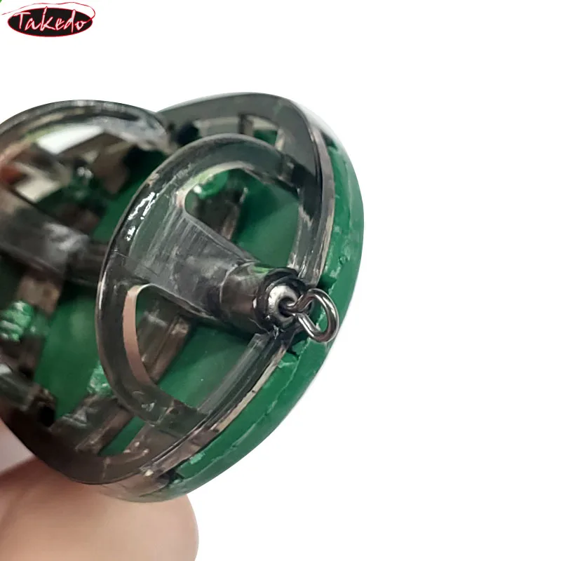 TAKEDO-alimentador lanzador de cebo, 20G, 30G, 40G, 50G, 60G, 90G, 100G, jaulas de pesca en línea, método de pesca de carpa plana, alimentador para pesca de carpa - imagen 3