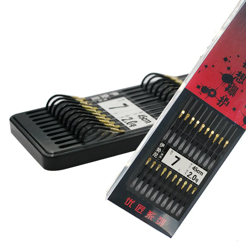 Anzuelo de acero para carpa con alto contenido de carbono, pesca en agua de mar de estilo japonés, línea de encuadernación Ansuo, anzuelo de pesca de 45CM, 10 par/bolsa 1 - imagen 4