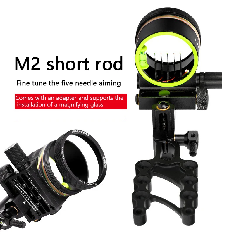 Arco de puntería de Metal M2, accesorio compuesto ajustable de vista corta, equipado con adaptador para arco de mano derecha, accesorios de Tiro con Arco al aire libre - imagen 3