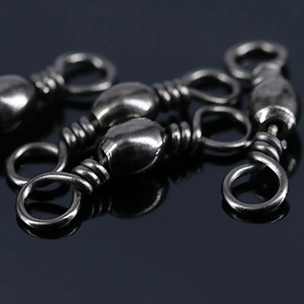 50 Uds. Conector rodante de rodamiento de acero inoxidable, barril giratorio, aparejos de señuelo, herramienta de conexión, accesorios de Pesca - imagen 4