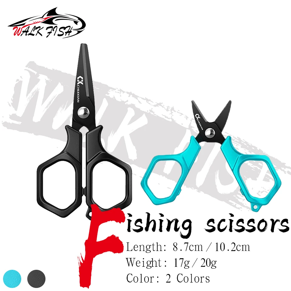 Walk Fish Tijeras de Pesca Multifunción Titanio para Trenzas y Alambre - imagen 3