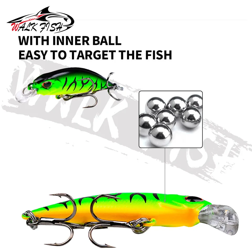 WALK FISH-Mini Señuelos de Pesca de hundimiento, cebo duro Artificial profesional, sonajero, Wobblers, Janpan, 4,5g, 4,6g, 6,8g, 1 unidad - imagen 5