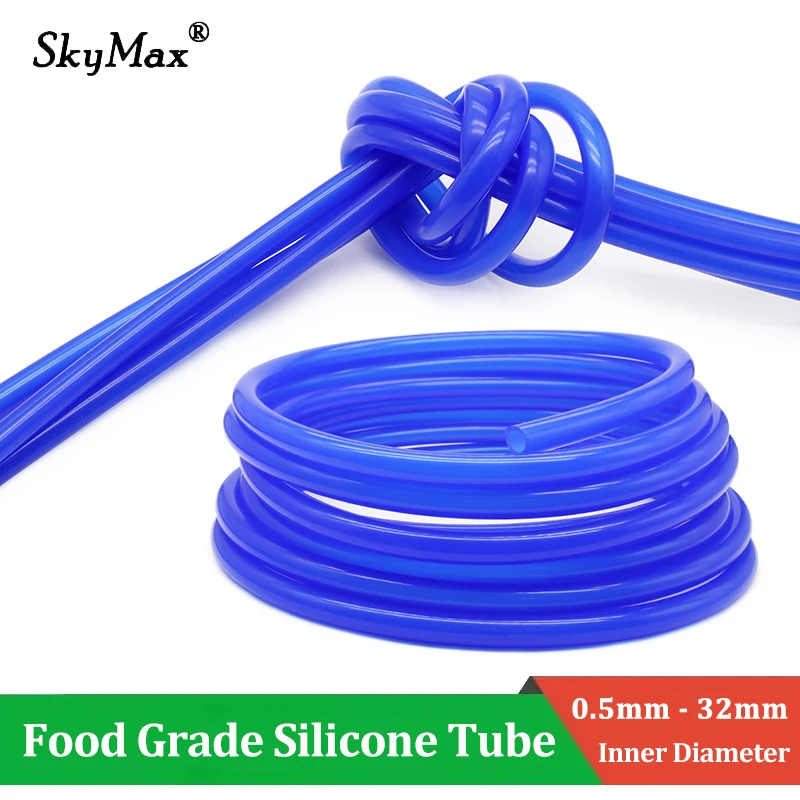Tubo de silicona alimentario azul 3-12 mm para pesca