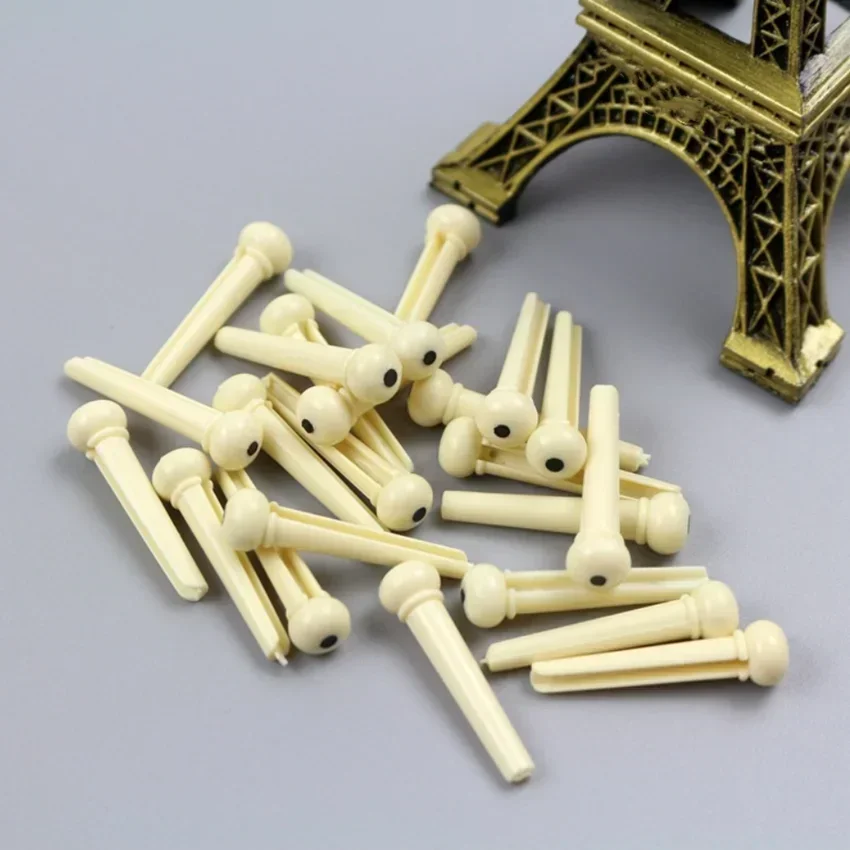 Pasadores de puente de guitarra portátiles de 6 cuerdas, tuerca de sillín, pieza trasera de ganado acústico, accesorios de guitarra de calidad de plástico para guitarra acústica - imagen 4