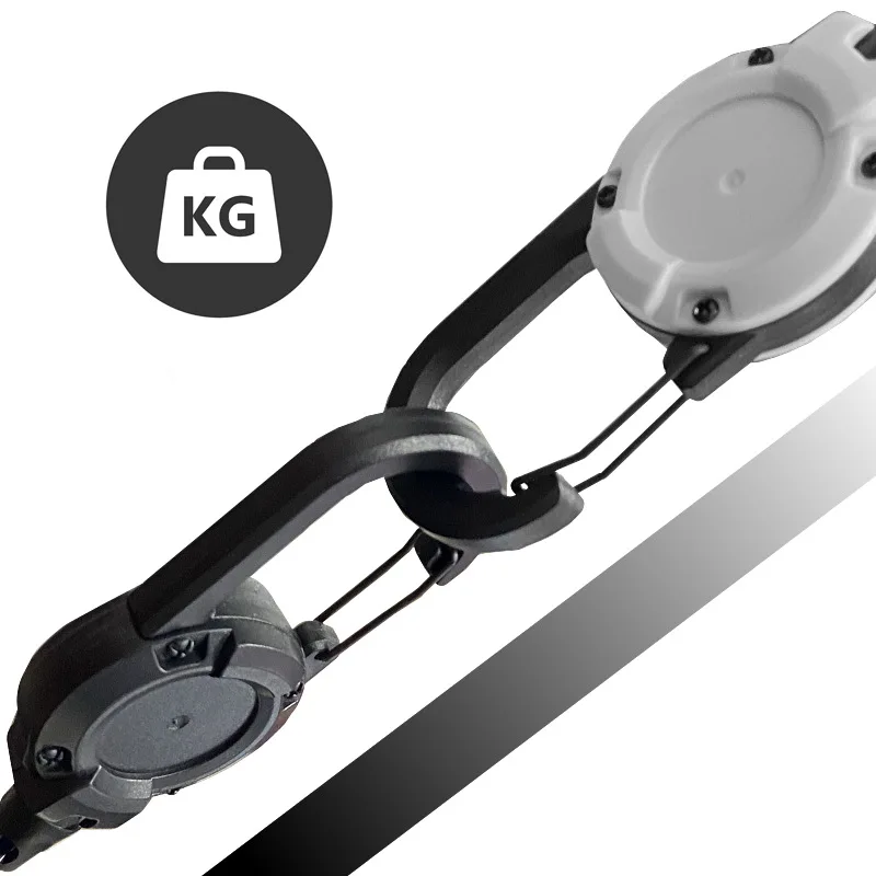 Llavero retráctil en forma de U para exteriores, hebilla de escalada resistente, clip de insignia de identificación retráctil, llavero, hebilla de pesca, 6 uds./1 ud. - imagen 5