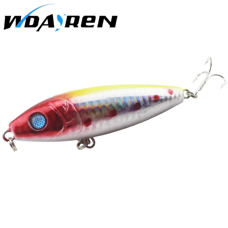 Señuelo de Pesca con lápiz Topwater, 8cm, 12g, cebo duro Artificial japonés, Crankbait Wobblers Isca, aparejos de Pesca, 1 ud. - imagen 4
