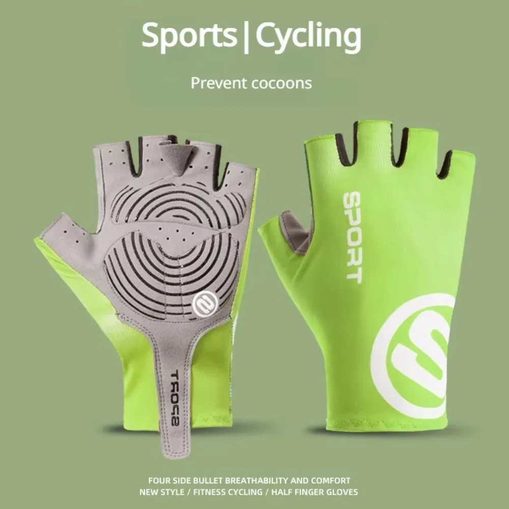 Guantes de medio dedo con pantalla táctil, transpirables, a prueba de viento, para hombres y mujeres, guantes para bicicleta, guantes antideslizantes a prueba de golpes para ciclismo, bicicleta de montaña y carretera - imagen 5