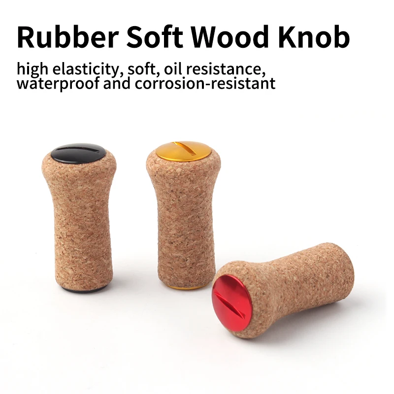 Kawa-mango de carrete de pesca, mano de aleación de aluminio con perilla de corcho para Da/Abu/shim, tamaño del agujero de Baitcasting 7*4/8*5mm de longitud 105mm DIY - imagen 4