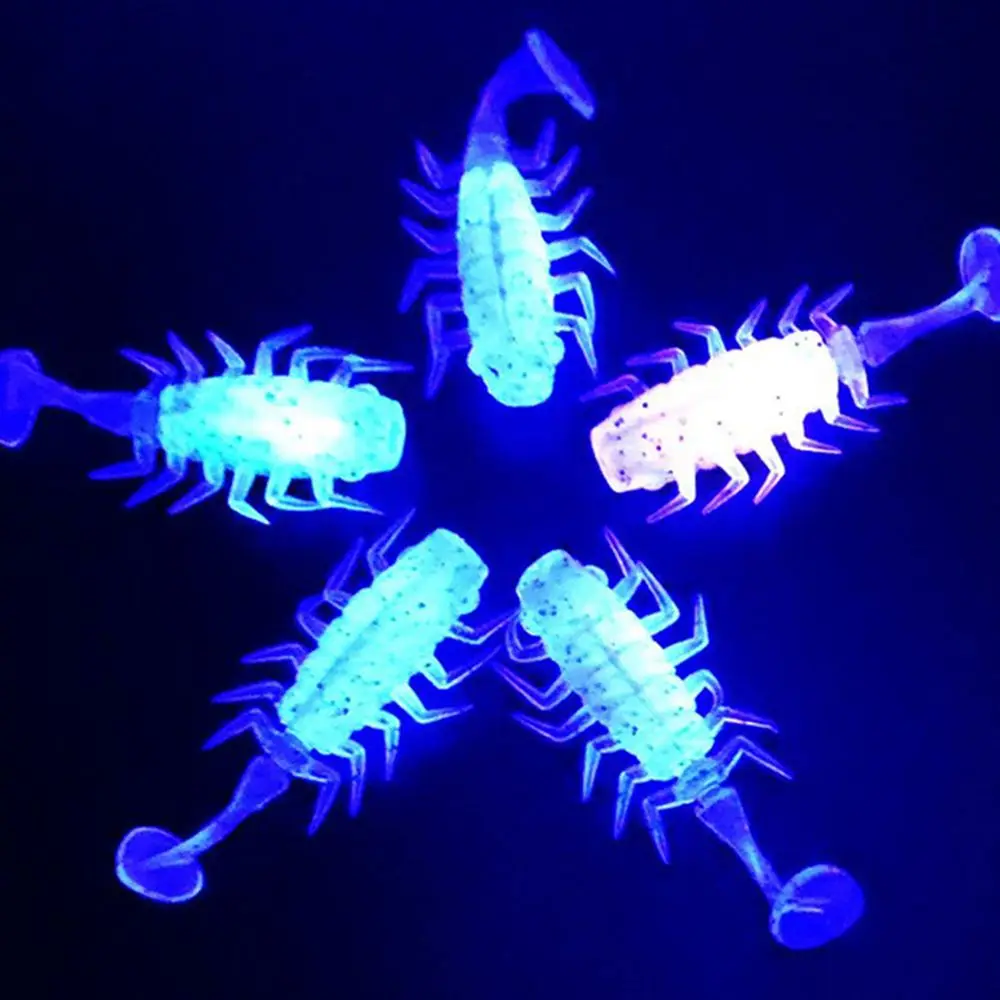 Cebos artificiales de araña, cebos blandos de diseño realista, resistentes a las mordeduras, lentejuelas brillantes, suministros de pesca, 5 piezas - imagen 2