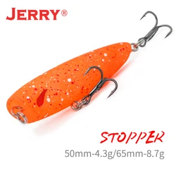 Señuelo Topwater Wobbler Ultraligero Jerry Stopper para Lubina Trucha