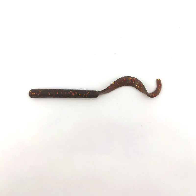 Señuelo de pesca Hoz cola gusano 88mm 2,6g rosca de tornillo colas individuales cebo suave simulación lombriz señuelos artificiales lote 12 piezas - imagen 3