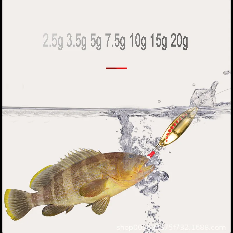 1 Uds. Señuelos tipo cuchara Vib Leech Spinners de Metal 2,5g 3,5g 5g 7g 10g 15g 20g cebo Artificial señuelo aparejos de pesca para lubina Pike perca - imagen 5