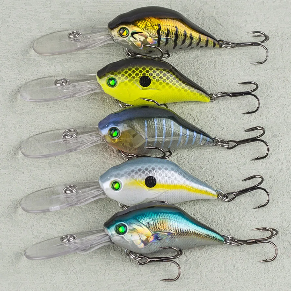 WALK FISH-señuelo de Pesca flotante 3D, ojos artificiales, Wobbler, sonajeros, cebo duro para buceo, 1-3m, manivela, 85mm, 10,5g - imagen 5