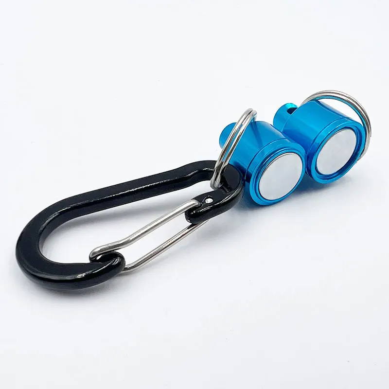 Herramientas de pesca, llavero magnético de liberación de red, Retractor de red de pesca con mosca, imán, soporte de Clip de Metal, aparejos de pesca - imagen 5