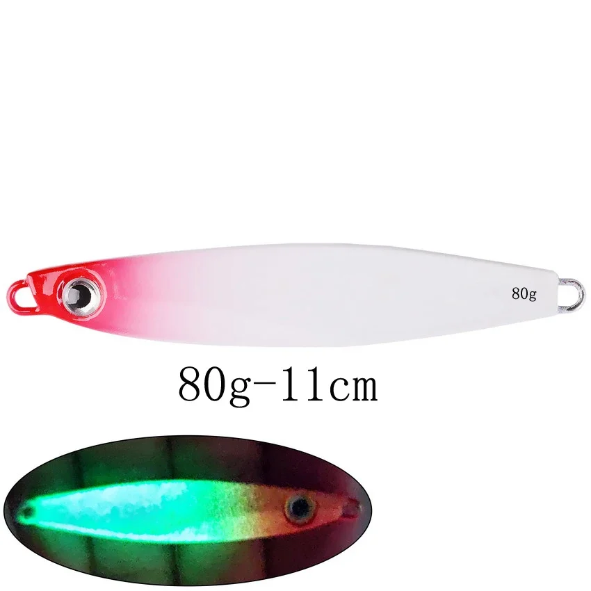 1 Uds. Plantilla de Metal de 60g y 80g, señuelo fundido de velocidad lenta, lubina, caballa, pargo, señuelo de pesca, cebo de pesca fundido, señuelo de Jigging, mar - imagen 4