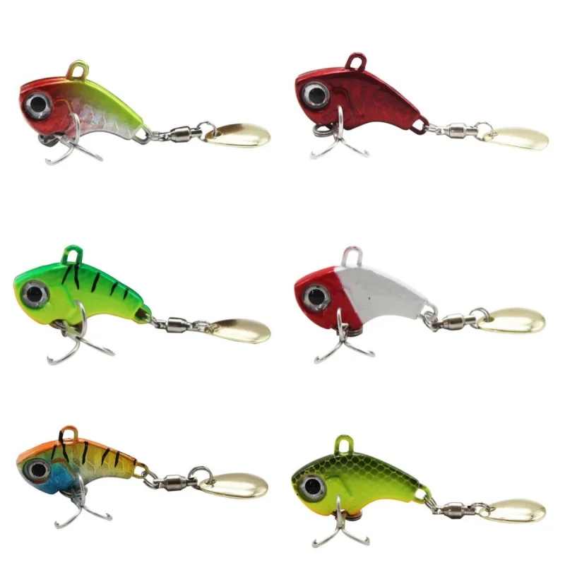 1 Uds 20g señuelos de cola de agua dulce Spinner VIBRAción cuchara de lentejuelas trucha Spinner cebo giratorio lentejuelas pesca en mar cebo wobbler