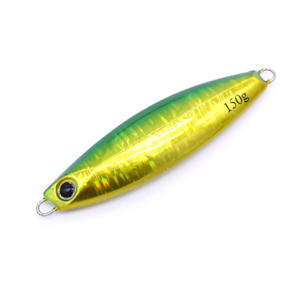 CASTFUN-señuelo de pesca Slow Blatt S, cebo Artificial de 150g y 180g para agua salada, plantilla lenta, señuelo de Metal brillante - imagen 5
