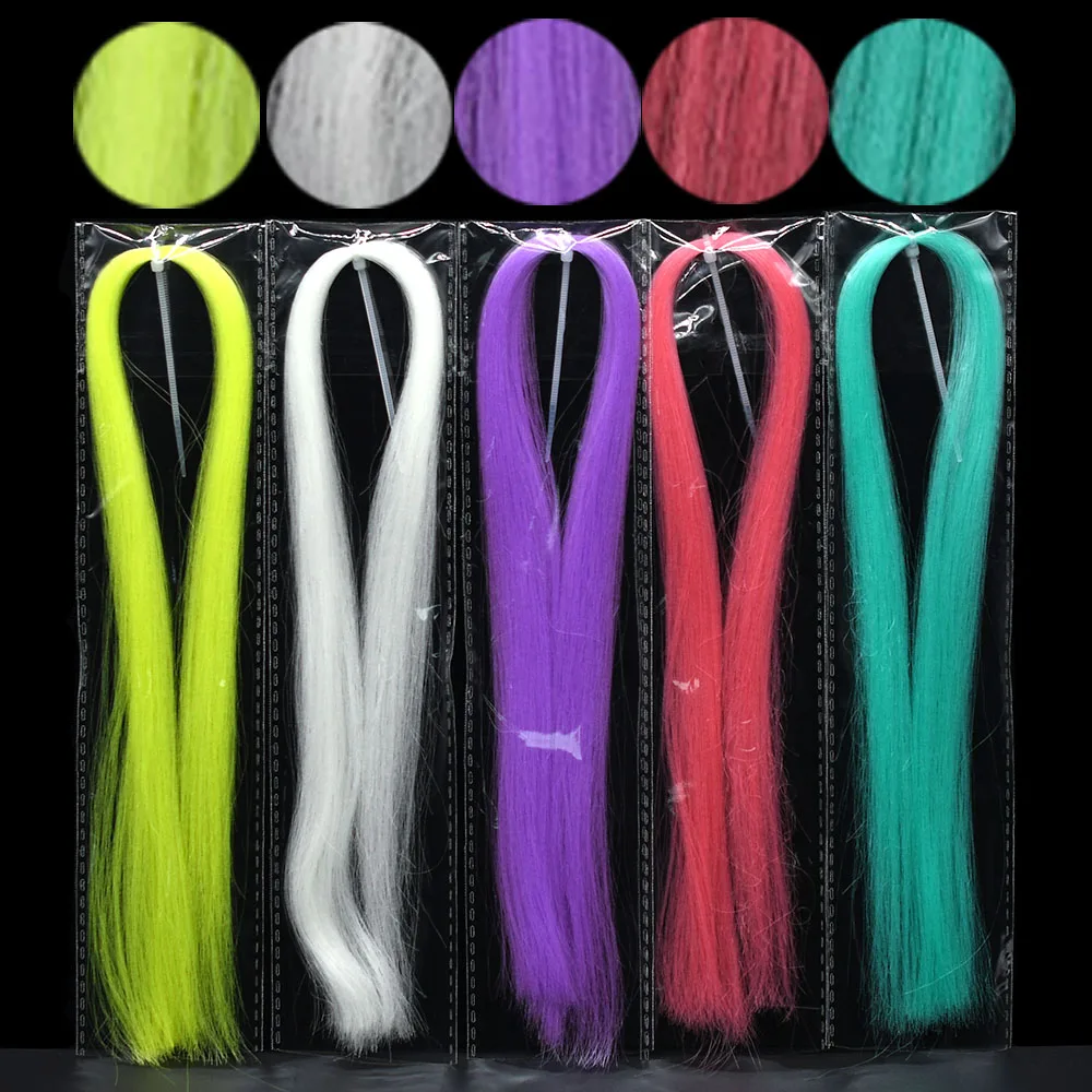 5 colores surtidos fluorescentes UV Flashabou oropel Flash Crystal Flash pesca con mosca atado materiales - imagen 5