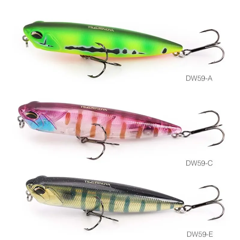 Señuelos Flotantes TSURINOYA DW59 – Crankbait de 85 mm para lubina
