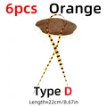 6 piezas de color naranja D