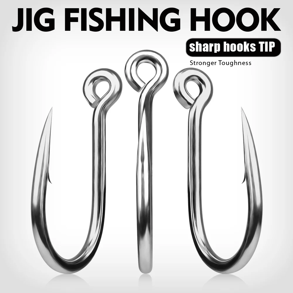 Proberos 10 Uds 3/0-13/0 Super anzuelo de acero rico en carbono Gaff con púas antioxidante ángulo afilado anzuelos circulares de pesca de atún - imagen 2