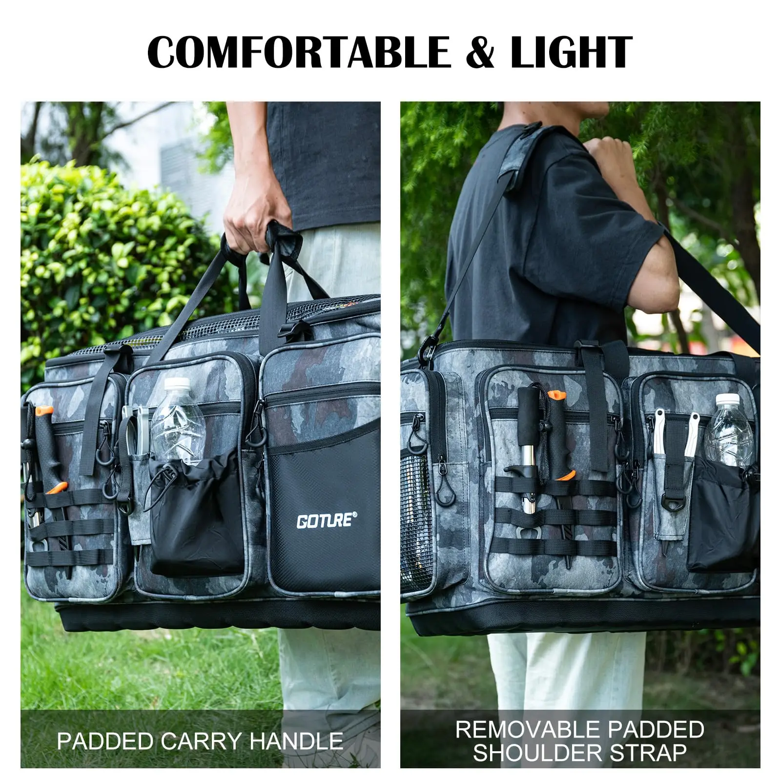 Bolsa de Aparejos Goture – Impermeable EVA Fondo Duro para Pesca - imagen 4