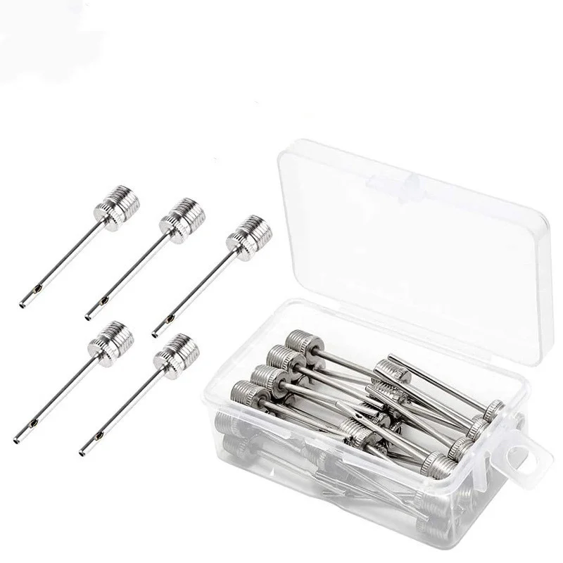 Aguja de bomba de inflado de bolas deportivas, adaptador de válvula de aire inflable para fútbol, baloncesto y fútbol, Pin de bomba de acero inoxidable, 1/5/10 Uds. - imagen 2