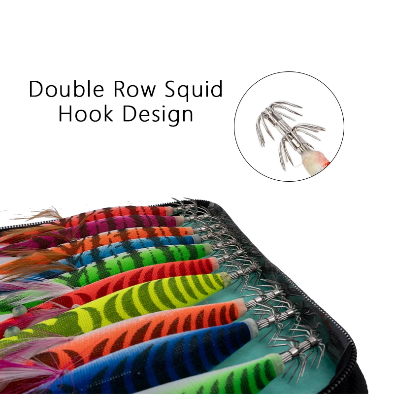 DEUKIO Jig luminoso 3D calamar – Señuelo impreso pesca sepia - imagen 3