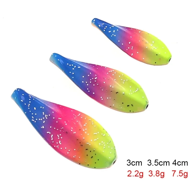 Cucharas de pesca señuelo 2,2g 3,8g 7,5g señuelo de Metal en línea UV trucha pesca cuchara Jigging Spinner cebo Artificial duro plantilla - imagen 3