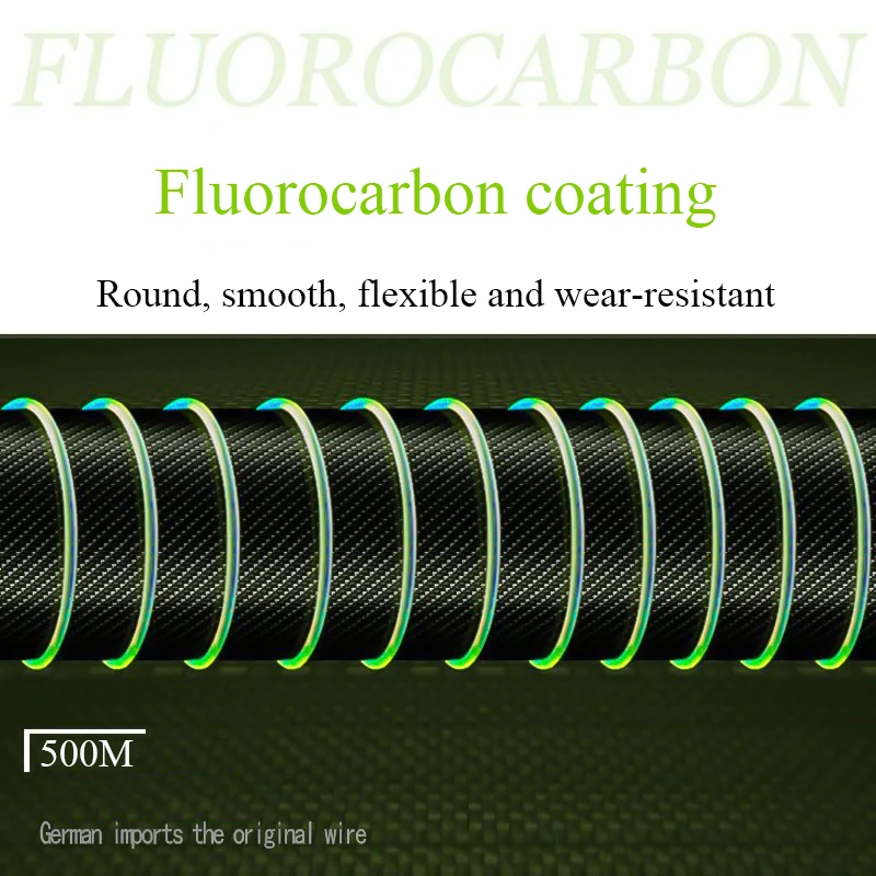 Sedal de pesca superfuerte de 500m, monofilamento de nailon, aparejos de pesca, accesorios de fluorocarbono de mar, 3,5-43lb, novedad - imagen 4