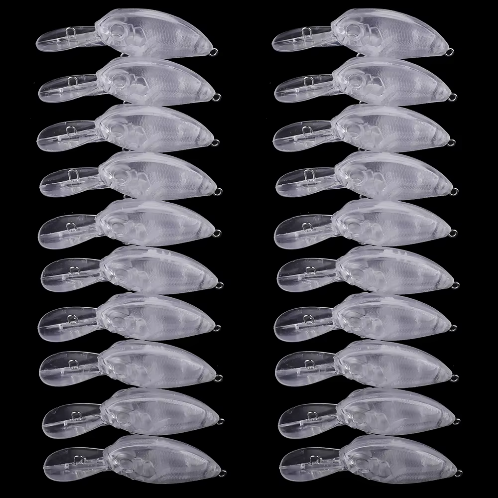 Chan'sHuang Mini Crankbait flotante - Cebo blanco sin pintar - imagen 5