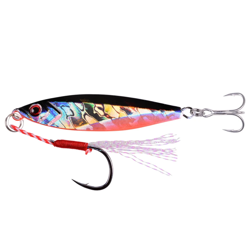 Plantilla de señuelo de pesca de Metal fundido largo, 14g, 21g, 30g, señuelos de mar ligeros, plantillas de Metal, cebos de cuchara, bueno para pesca en agua salada, cebo de Jigging - imagen 5