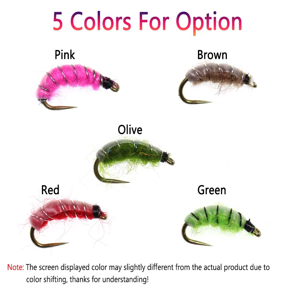 Bimoo 12 # 5/6 Uds. Scud sin púas, mosca de ninfa checa, camarones realistas, mosca para pesca de trucha, cebos - imagen 4