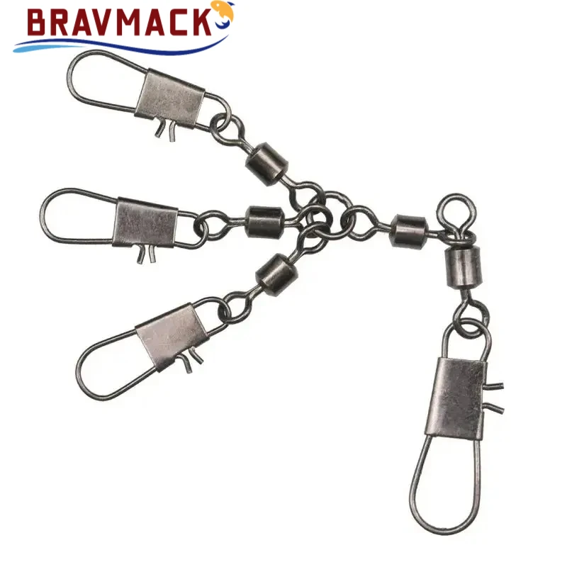 BRAVMACK Giratorio de 4 vías con accesorio de pesca de Material de acero con alto contenido de carbono a presión