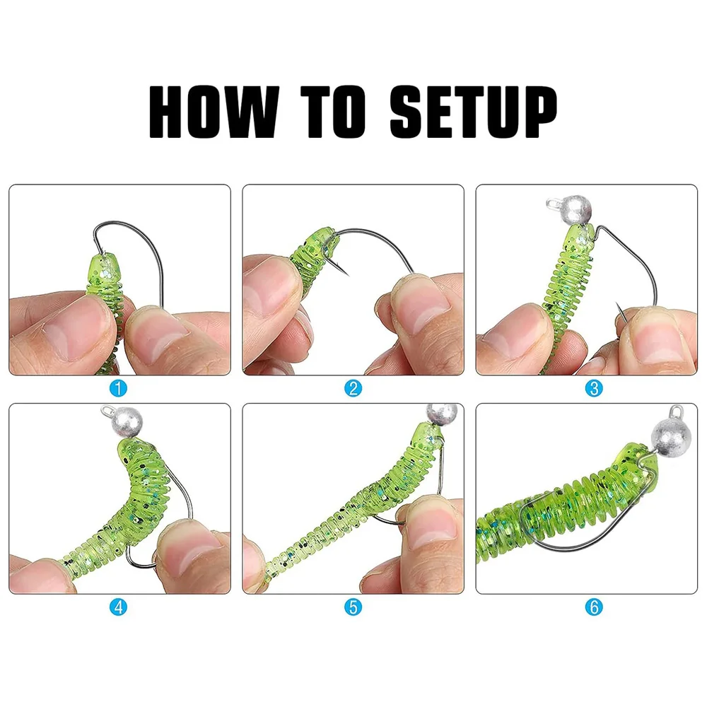 10 unids/caja anzuelos con cabeza de anzuelo de manivela Rockfish para señuelo de gusano suave Pesca de lubina para Pesca buenos productos 3,5-10g accesorios para Lucio y trucha - imagen 5