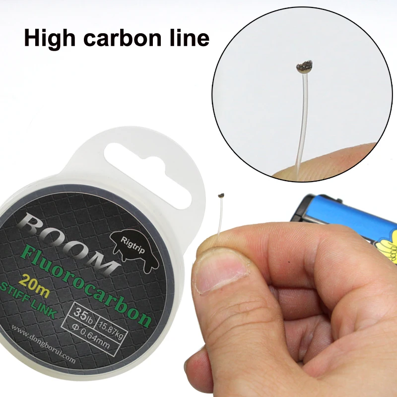 Hooklink Boom fluorocarbono – Enlace rígido para feeder carpa - imagen 5