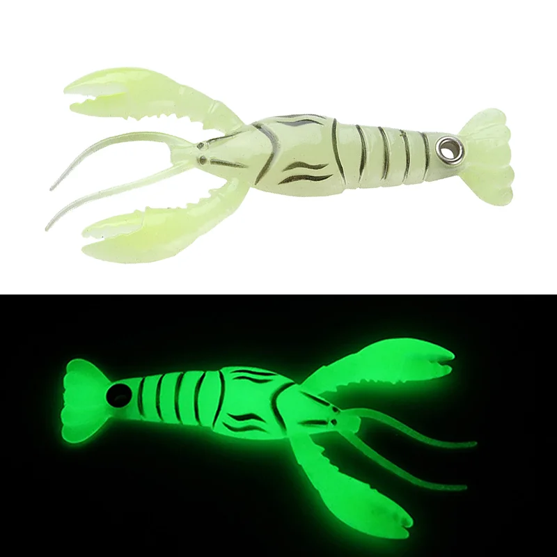 Señuelos de peces blandos, cebos artificiales para camarones, aparejos de pesca, langosta, cangrejo, gusano, Anguila, Needfish, Swimbaits, cabeza de anzuelo, herramientas de pesca de 95mm - imagen 4