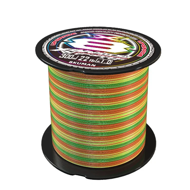 Línea de pesca trenzada para carpa y lubina, Sedal japonés PE X8 de 300M y 500M, multicolor, color verde, 14-80 estength lb de alto, novedad - imagen 3