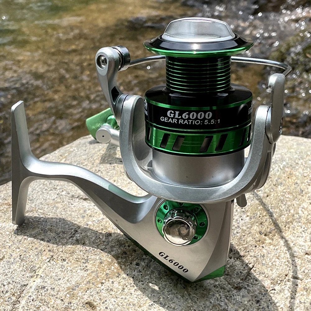 Rueda de pesca giratoria, Ratio de engranaje: 5,5: 1, carrete de pesca, 1000-7000, aparejos de carrete de pesca de agua dulce y salada - imagen 3