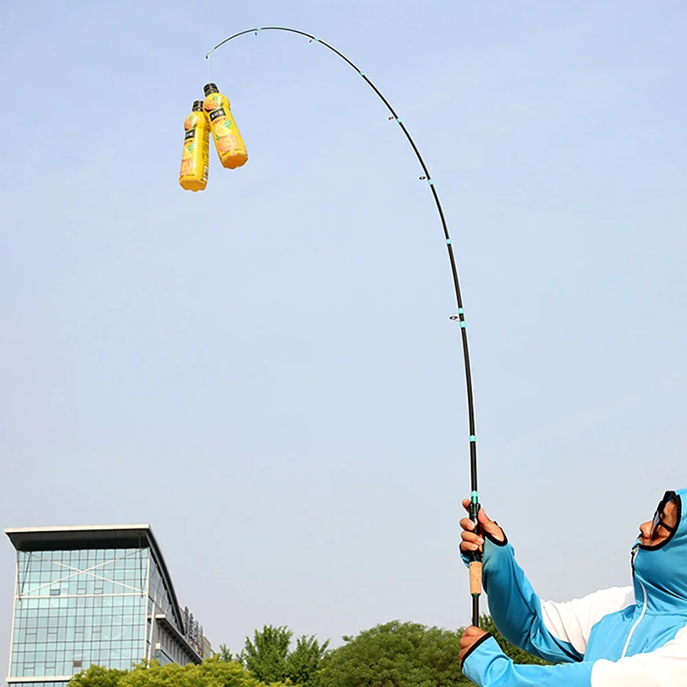 Cañas de pescar con señuelo, 1,8 m, 2,1 m, caña de viaje giratoria de carbono para Baitcasting, peso de cebo 3,5g-14g ML, caña rápida ultraligera para Lucio y trucha - imagen 5