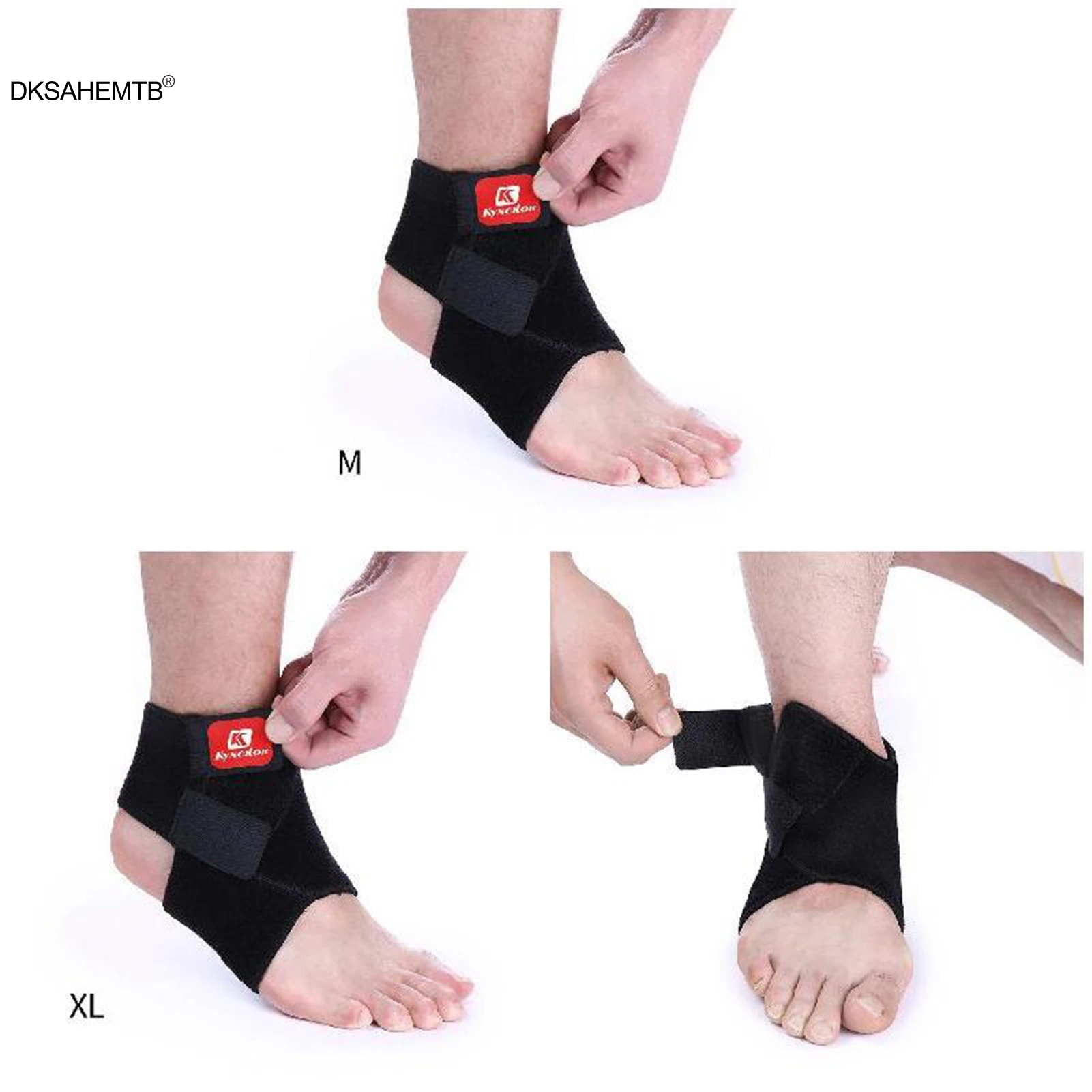 Muñequera de tobillo para entrenamiento de fuerza, vendaje de protección de pie ajustable para baloncesto, fútbol, Rugby, herramientas de protección deportiva - imagen 2