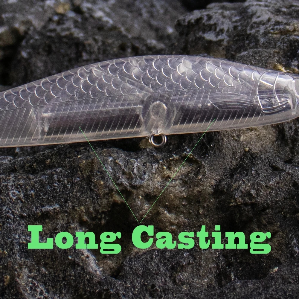 Señuelos tipo lápiz duros Dr.Holife sin pintar 9.5 cm para pesca - imagen 4