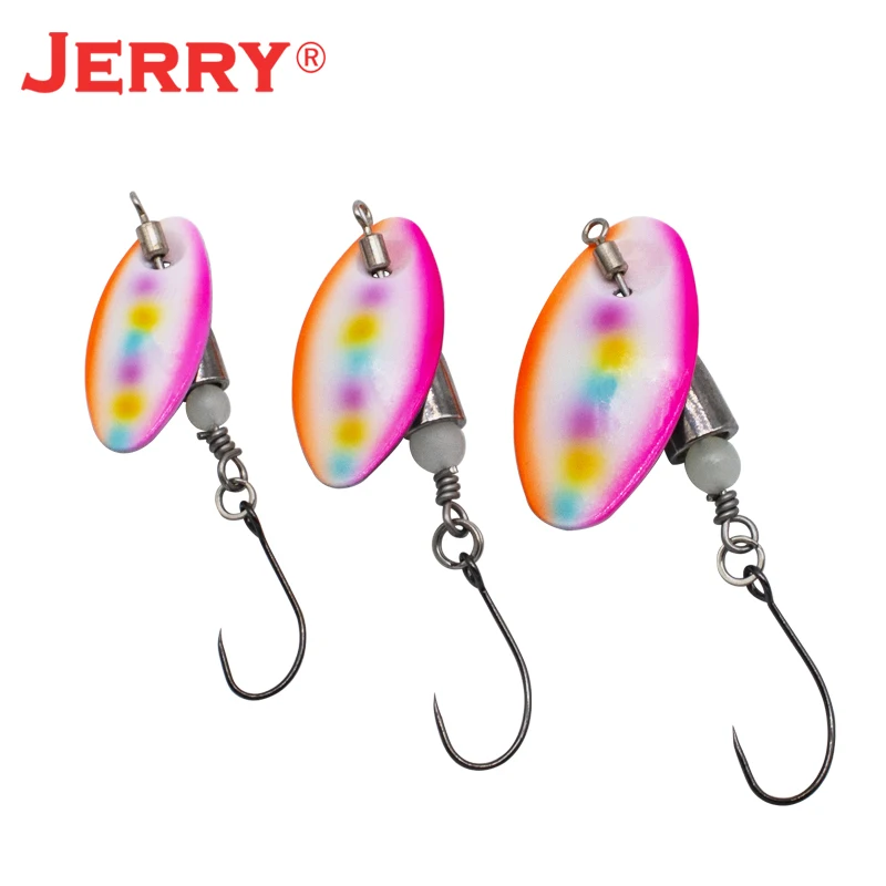 Jerry Wukong AR-S Spinner cebo pesca de trucha Spinning Tengsten hoja giratoria de Metal brazo giratorio cebo Artificial perca Lucio - imagen 4