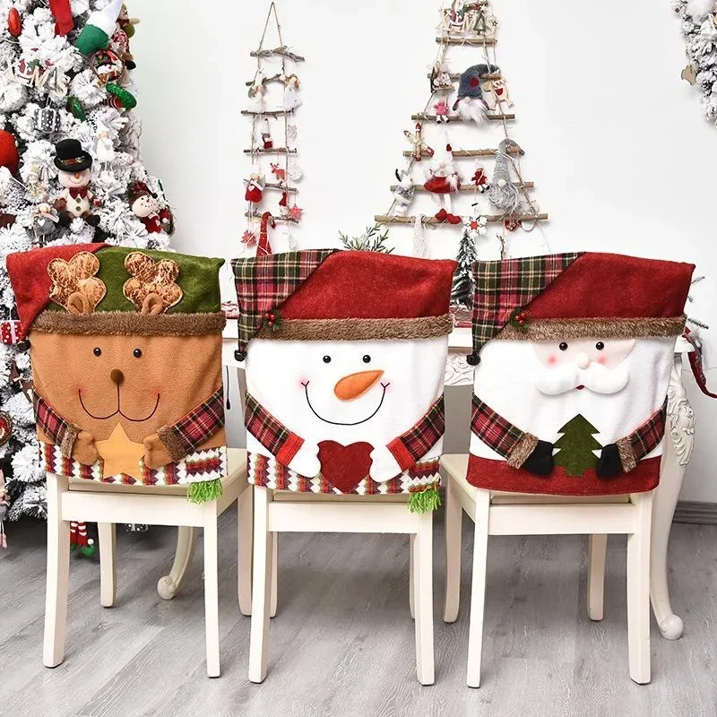 Funda para Silla de Navidad – Decoración Festiva de Hogar y Cena - imagen 2