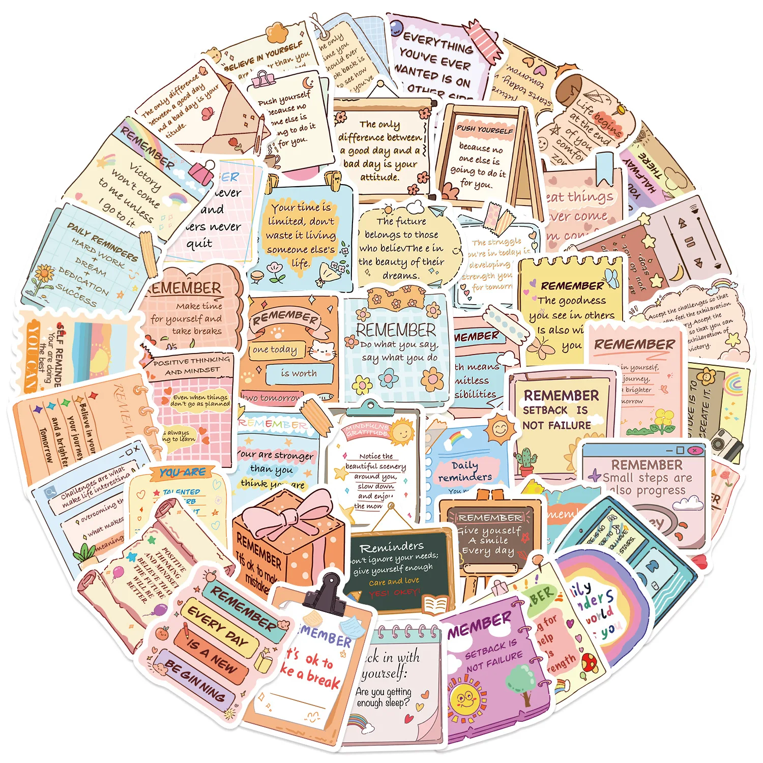 50 Uds pegatinas de grafiti inspiradoras motivacionales DIY teléfono guitarra portátil maleta taza pegatinas impermeables - imagen 2