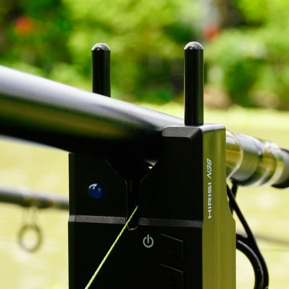 Hirisi-indicadores LED de alarma para pesca de carpa, alarma de mordida, volumen ajustable, sensibilidad del tono, accesorios de pesca N38 - imagen 5