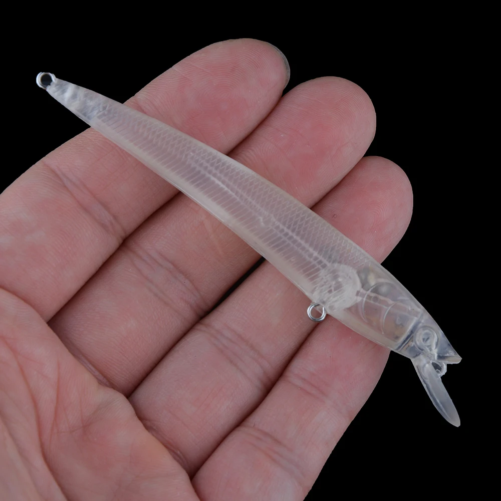 Chan'sHuang 20 piezas cebo en blanco sin pintar 5,5g/95mm sonajero flotante Minnow señuelo de pesca Artificial - imagen 5