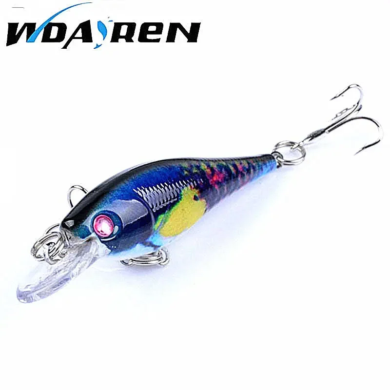 Señuelo de Pesca con manivela, 6,5 cm, 4,7g, cebo duro pintado realista, pececillos, Pesca Artificial, Wobbler, lubina, aparejos de Pesca, 1 ud. - imagen 2