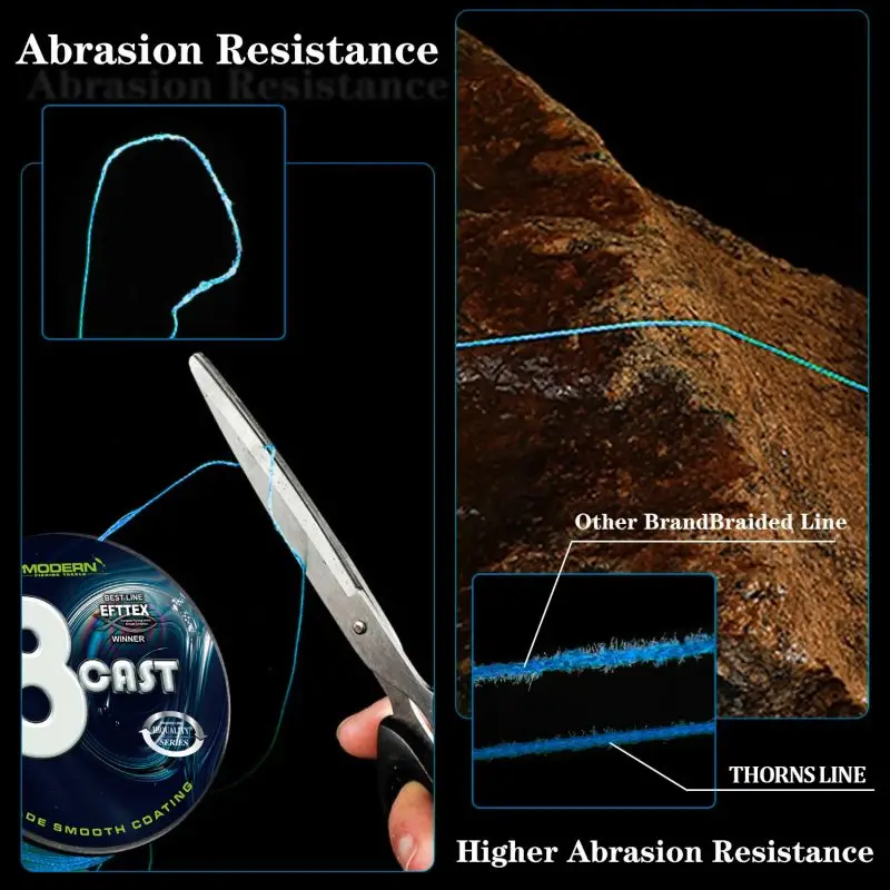 ThornsLine-sedal de pesca japonés de 8 hebras, hilo trenzado fuerte de 100% m, multifilamento suave, para pesca en agua de mar, 500 PE accesorios de pesca pesca accesorio pesca accesorios mar hilo trenzado pesca - imagen 5
