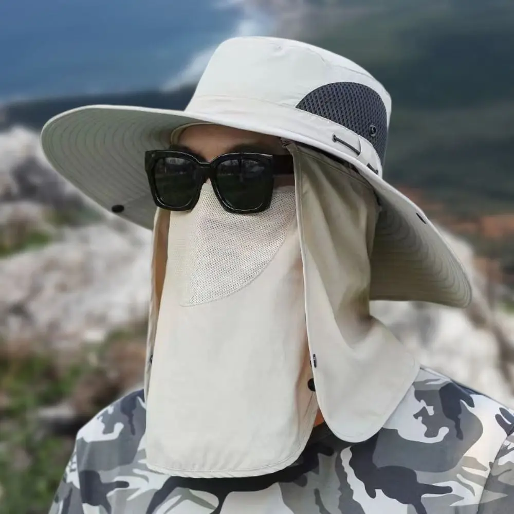 Sombrero de pesca con protección UV y máscara facial - imagen 3